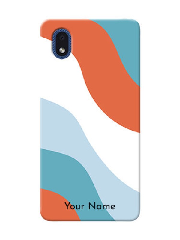 Custom Galaxy M01 Core Mobile Back Covers: coloured Waves Design