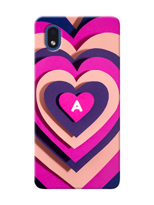 Custom Galaxy M01 Core Custom Mobile Case with Cute Heart Pattern Design