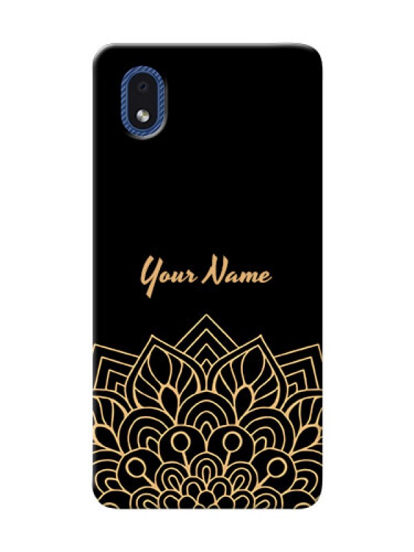 Custom Galaxy M01 Core Back Covers: Golden mandala Design