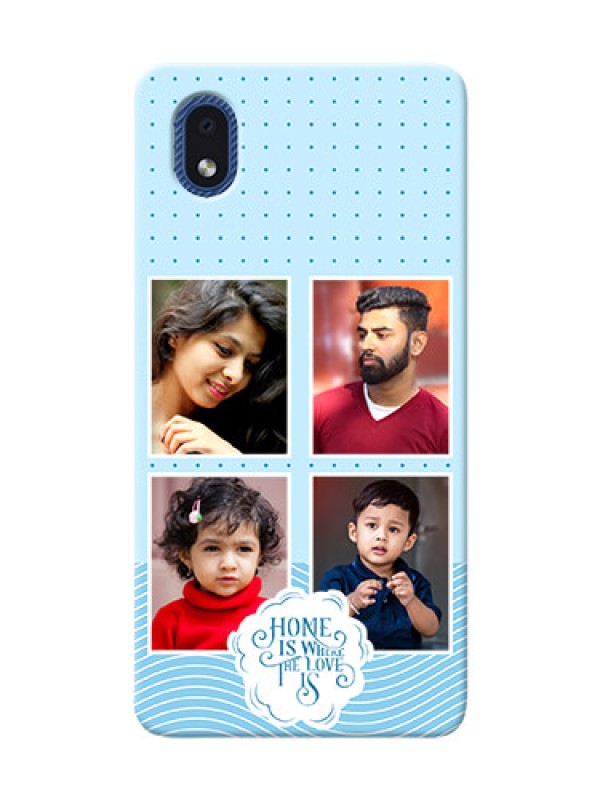 Custom Galaxy M01 Core Custom Phone Covers: Cute love quote with 4 pic upload Design