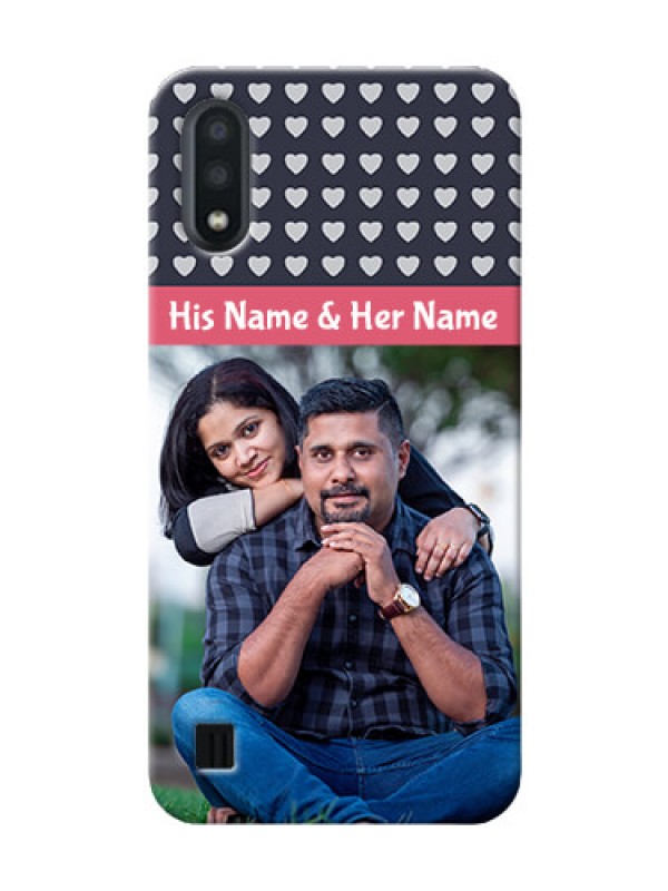 Custom Galaxy M01 Custom Mobile Case with Love Symbols Design