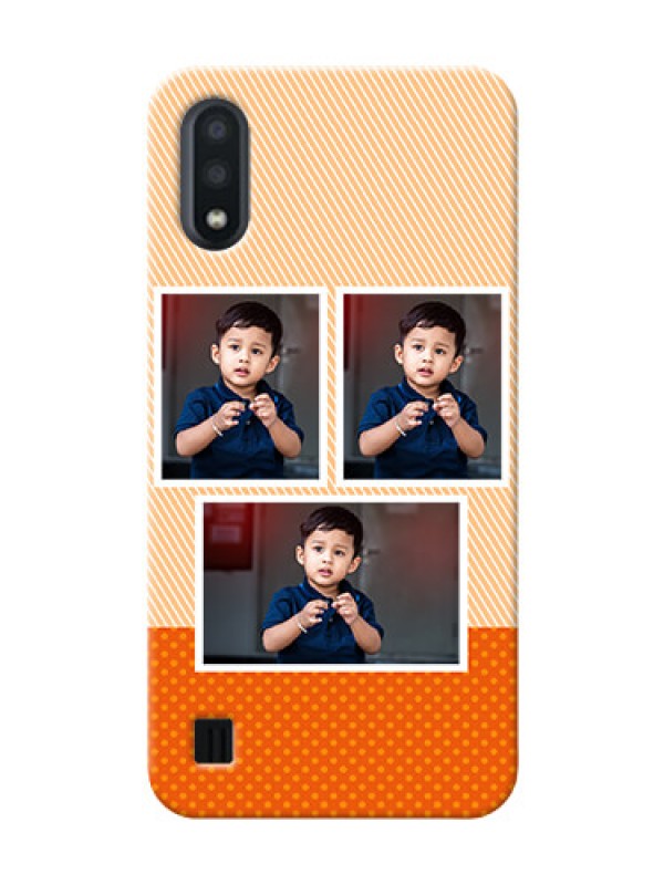 Custom Galaxy M01 Mobile Back Covers: Bulk Photos Upload Design
