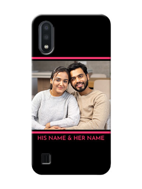 Custom Galaxy M01 Mobile Covers With Add Text Design