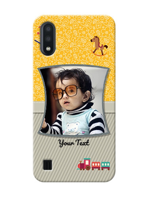 Custom Galaxy M01 Mobile Cases Online: Baby Picture Upload Design