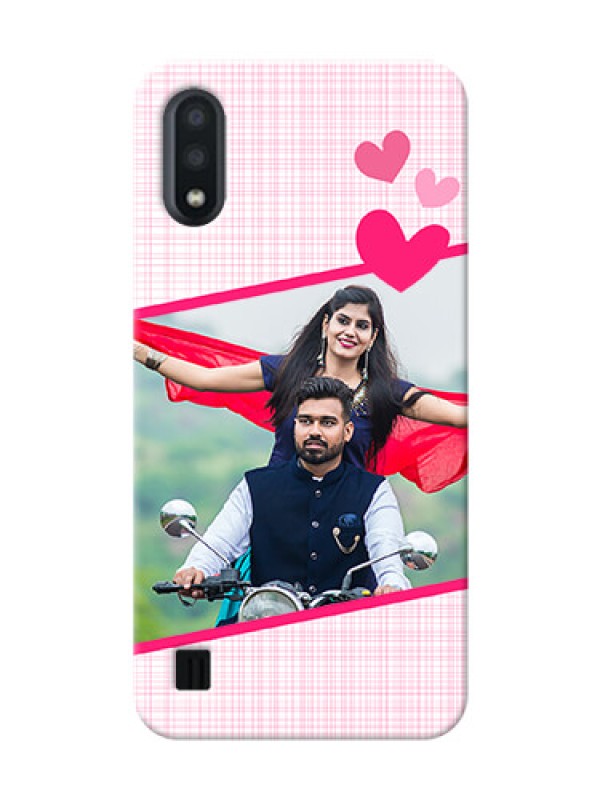 Custom Galaxy M01 Personalised Phone Cases: Love Shape Heart Design