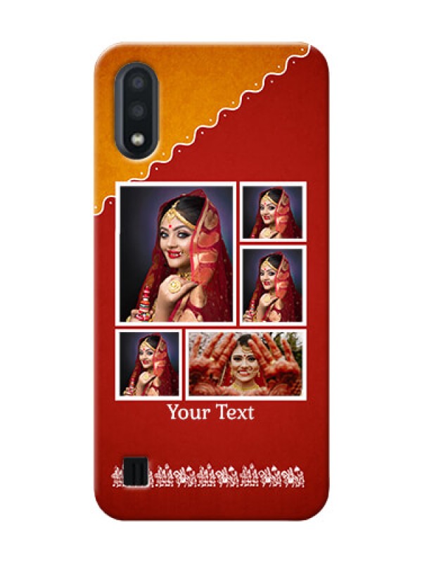 Custom Galaxy M01 customized phone cases: Wedding Pic Upload Design