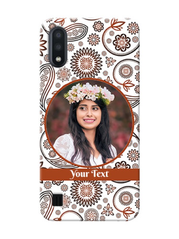 Custom Galaxy M01 phone cases online: Abstract Floral Design 