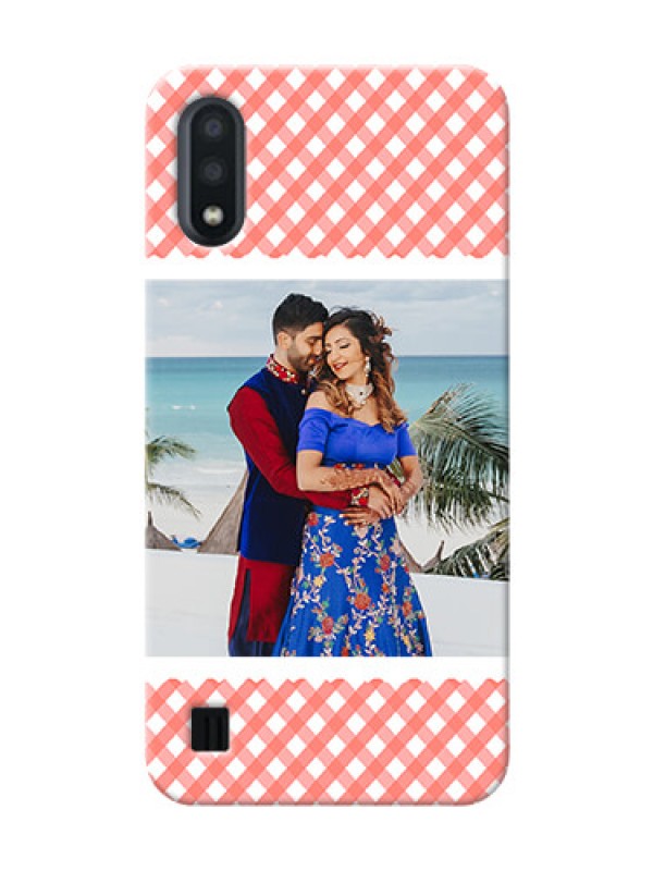 Custom Galaxy M01 custom mobile cases: Pink Pattern Design