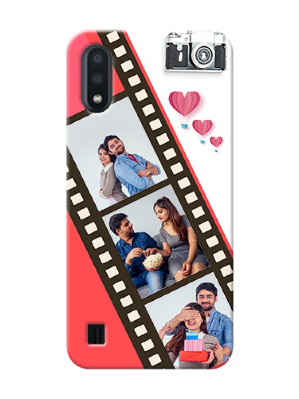 Custom Galaxy M01 custom phone covers: 3 Image Holder with Film Reel