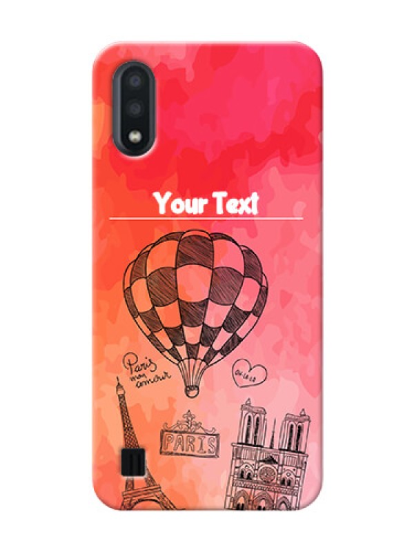 Custom Galaxy M01 Personalized Mobile Covers: Paris Theme Design