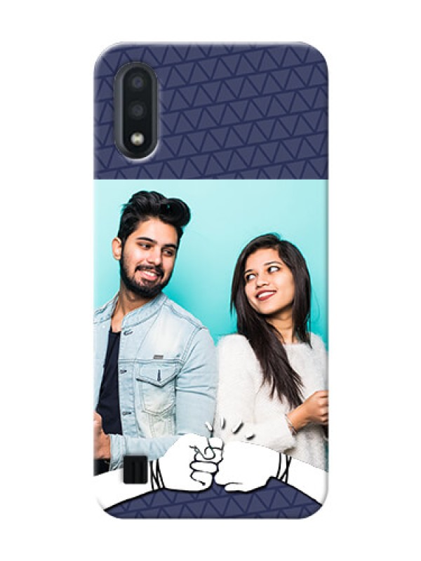 Custom Galaxy M01 Mobile Covers Online with Best Friends Design  