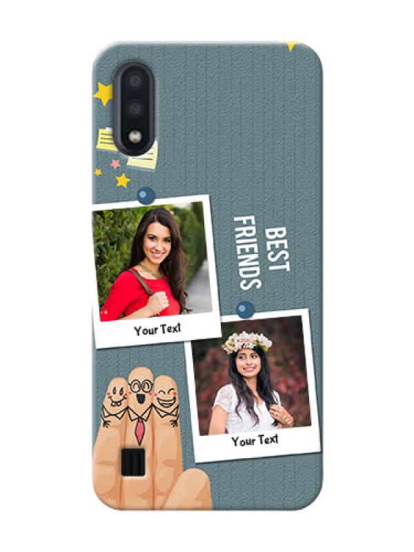Custom Galaxy M01 Mobile Cases: Sticky Frames and Friendship Design