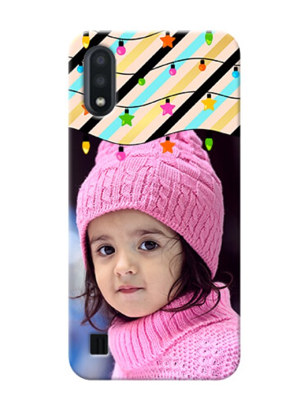 Custom Galaxy M01 Personalized Mobile Covers: Lights Hanging Design