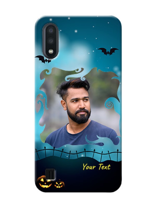 Custom Galaxy M01 Personalised Phone Cases: Halloween frame design