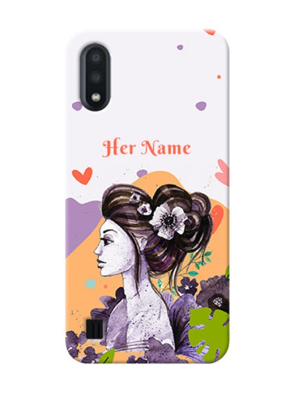 Custom Galaxy M01 Custom Mobile Case with Woman And Nature Design