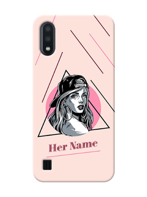Custom Galaxy M01 Custom Phone Cases: Rockstar Girl Design