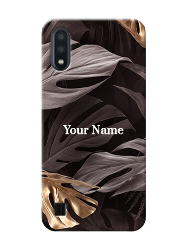 Custom Galaxy M01 Mobile Back Covers: Wild Leaves digital paint Design