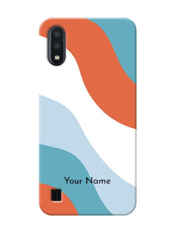 Custom Galaxy M01 Mobile Back Covers: coloured Waves Design