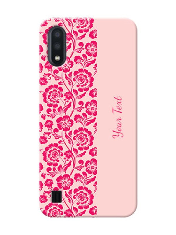 Custom Galaxy M01 Phone Back Covers: Attractive Floral Pattern Design
