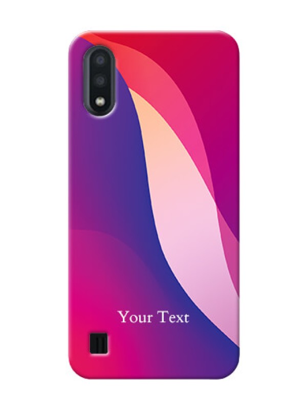 Custom Galaxy M01 Mobile Back Covers: Digital abstract Overlap Design