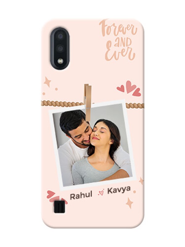 Custom Galaxy M01 Phone Back Covers: Forever and ever love Design