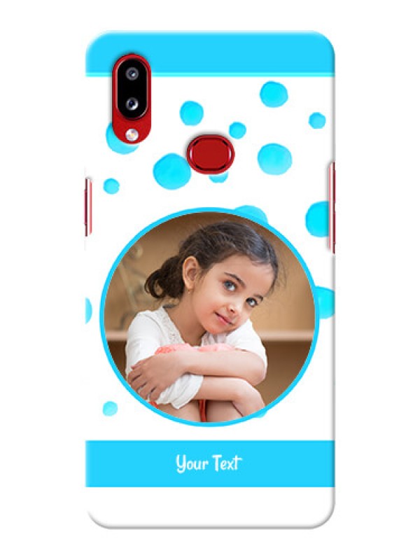 Custom Galaxy M01S Custom Phone Covers: Blue Bubbles Pattern Design