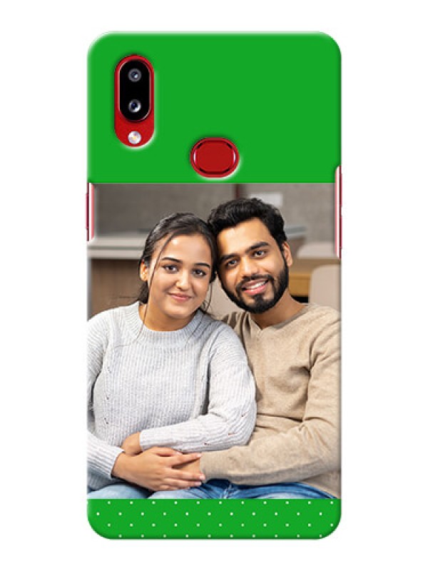 Custom Galaxy M01S Personalised mobile covers: Green Pattern Design