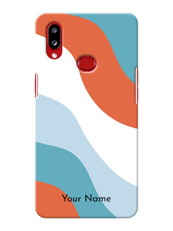 Custom Galaxy M01S Mobile Back Covers: coloured Waves Design