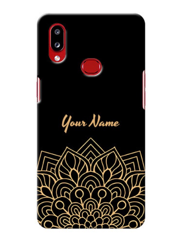Custom Galaxy M01S Back Covers: Golden mandala Design