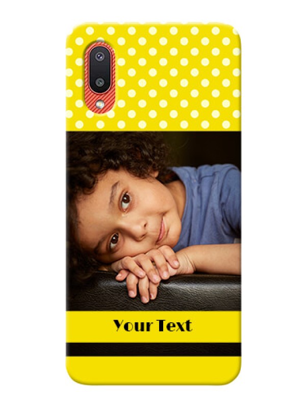 Custom Galaxy M02 Custom Mobile Covers: Bright Yellow Case Design