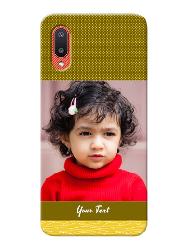 Custom Galaxy M02 custom mobile back covers: Simple Green Color Design