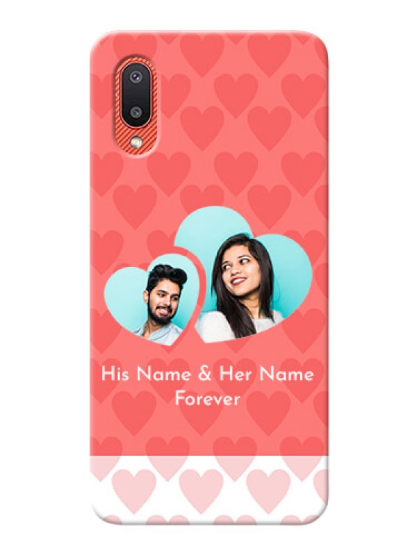 Custom Galaxy M02 personalized phone covers: Couple Pic Upload Design