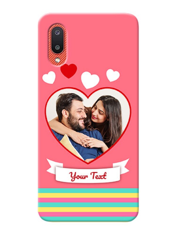 Custom Galaxy M02 Personalised mobile covers: Love Doodle Design