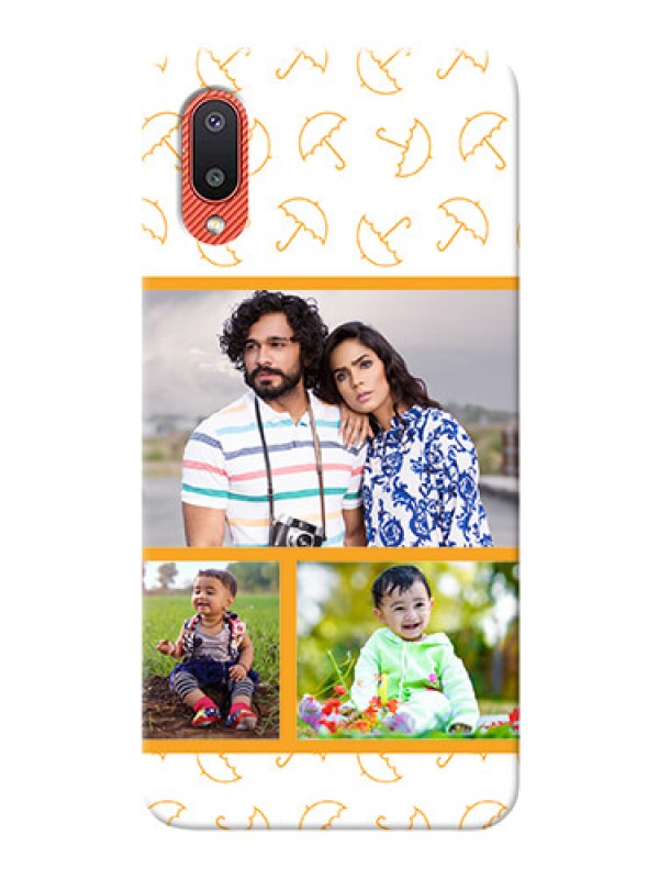 Custom Galaxy M02 Personalised Phone Cases: Yellow Pattern Design