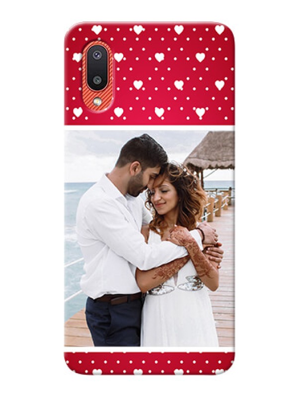 Custom Galaxy M02 custom back covers: Hearts Mobile Case Design
