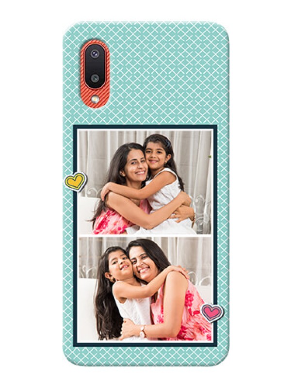 Custom Galaxy M02 Custom Phone Cases: 2 Image Holder with Pattern Design