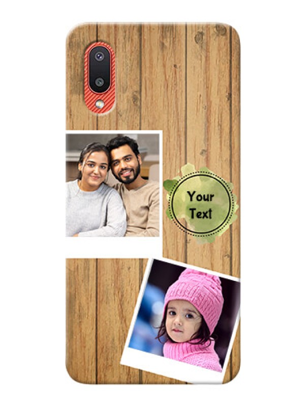 Custom Galaxy M02 Custom Mobile Phone Covers: Wooden Texture Design