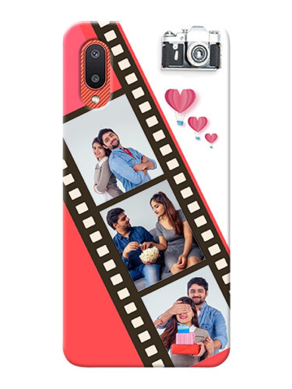 Custom Galaxy M02 custom phone covers: 3 Image Holder with Film Reel