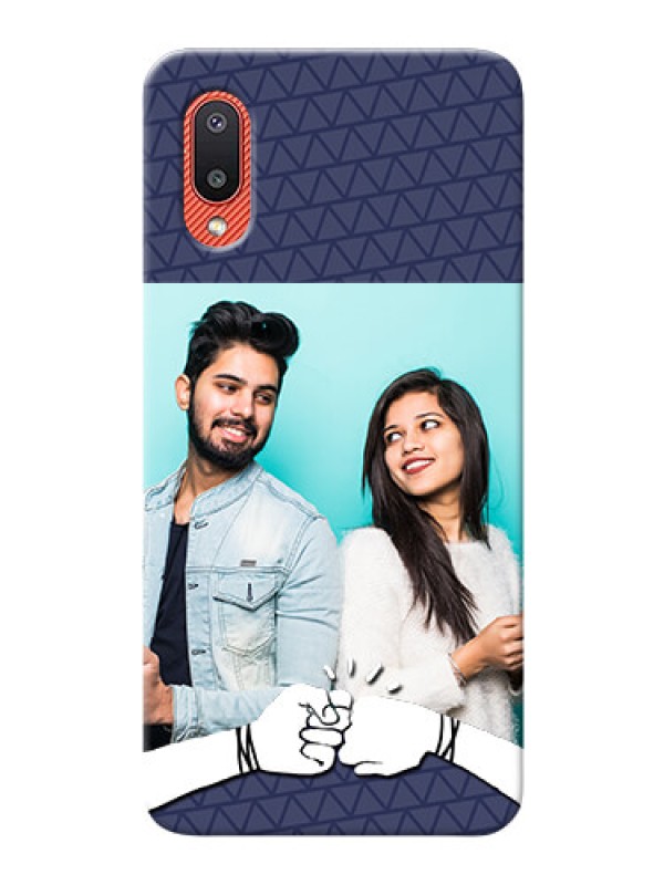 Custom Galaxy M02 Mobile Covers Online with Best Friends Design  
