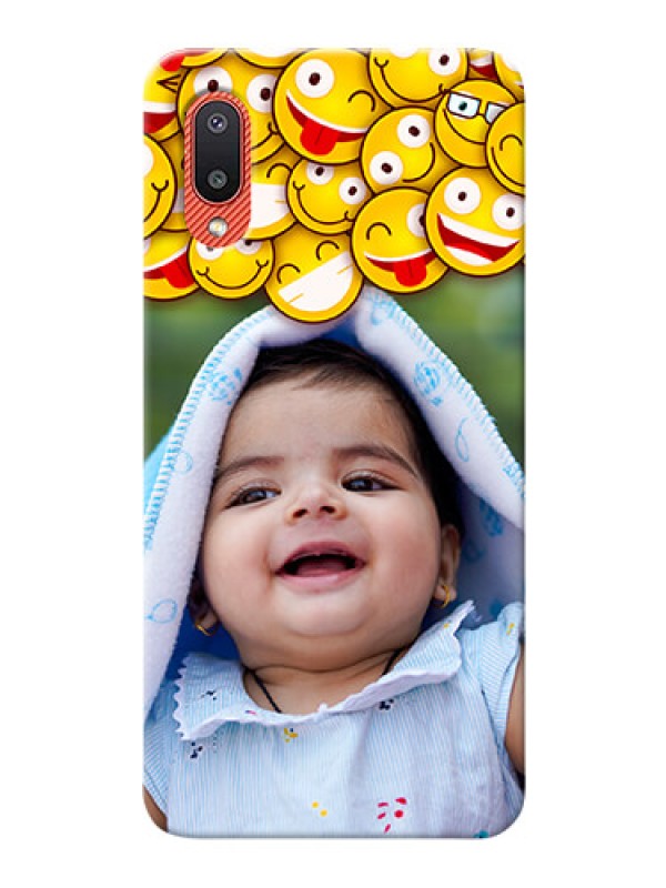 Custom Galaxy M02 Custom Phone Cases with Smiley Emoji Design