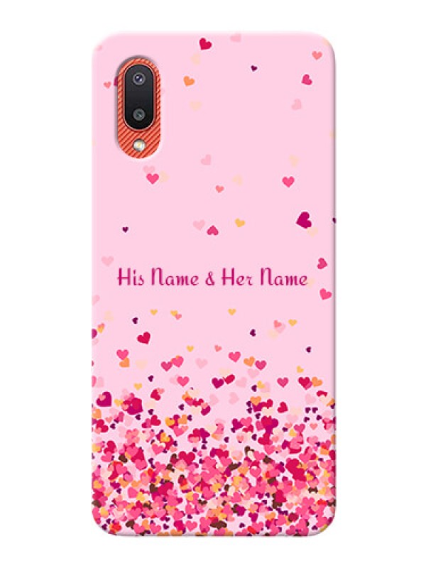 Custom Galaxy M02 Phone Back Covers: Floating Hearts Design