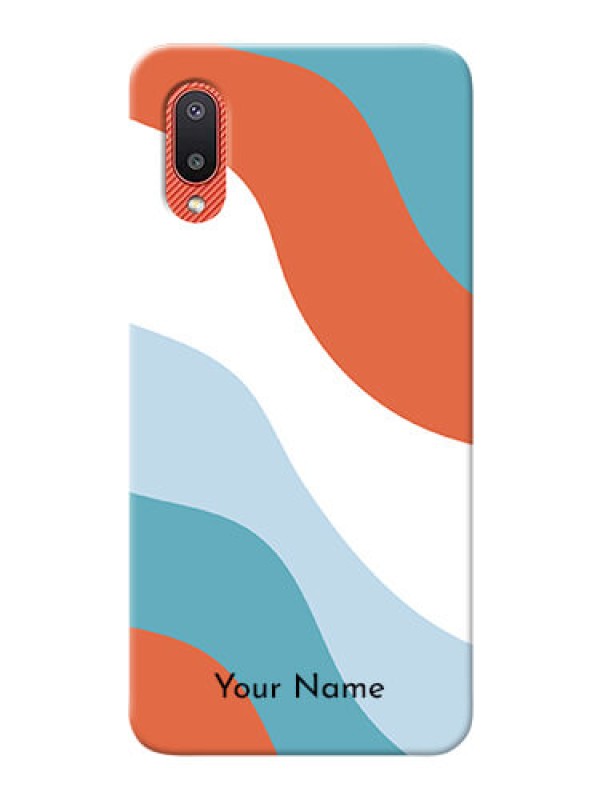 Custom Galaxy M02 Mobile Back Covers: coloured Waves Design