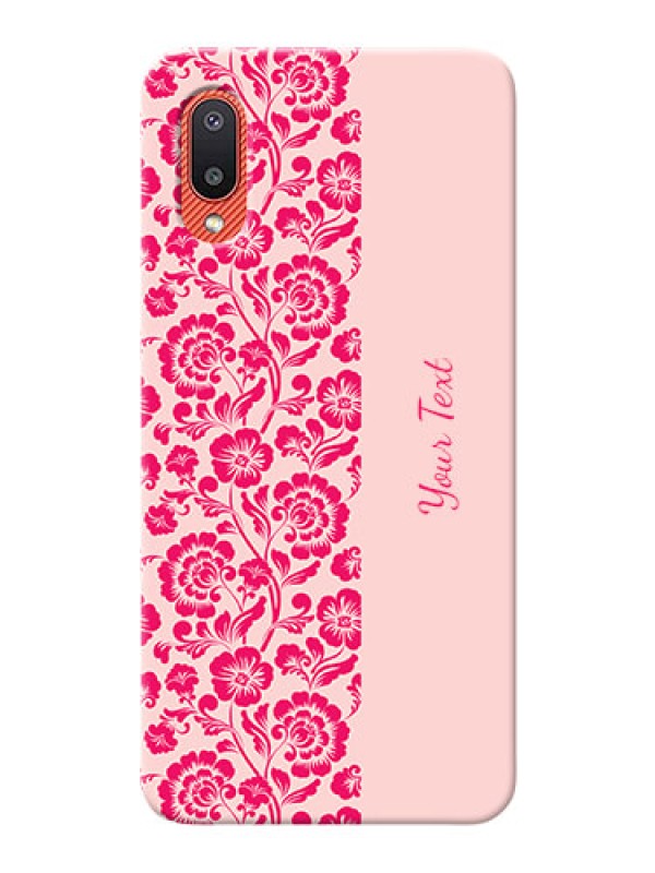 Custom Galaxy M02 Phone Back Covers: Attractive Floral Pattern Design