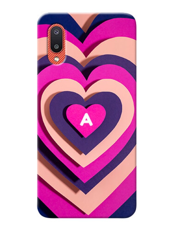 Custom Galaxy M02 Custom Mobile Case with Cute Heart Pattern Design