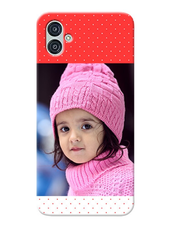 Custom Samsung Galaxy M04 personalised phone covers: Red Pattern Design