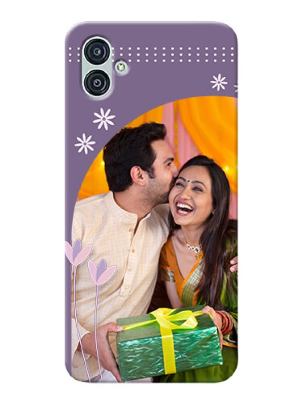 Custom Samsung Galaxy M04 Phone covers for girls: lavender flowers design 