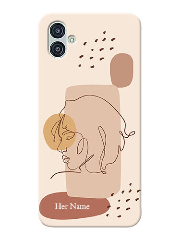 Custom Galaxy M04 Custom Phone Covers: Calm Woman line art Design