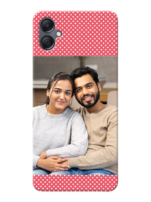 Custom Galaxy M05 Custom Mobile Case with White Dotted Design