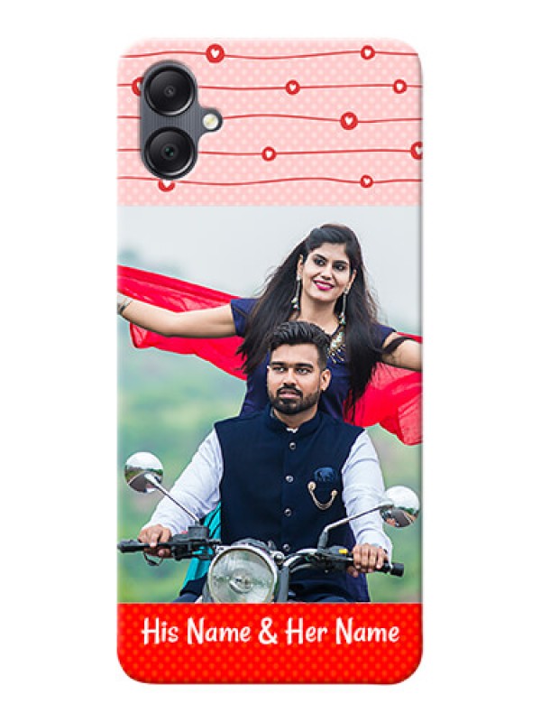 Custom Galaxy M05 Custom Phone Cases: Red Pattern Case Design