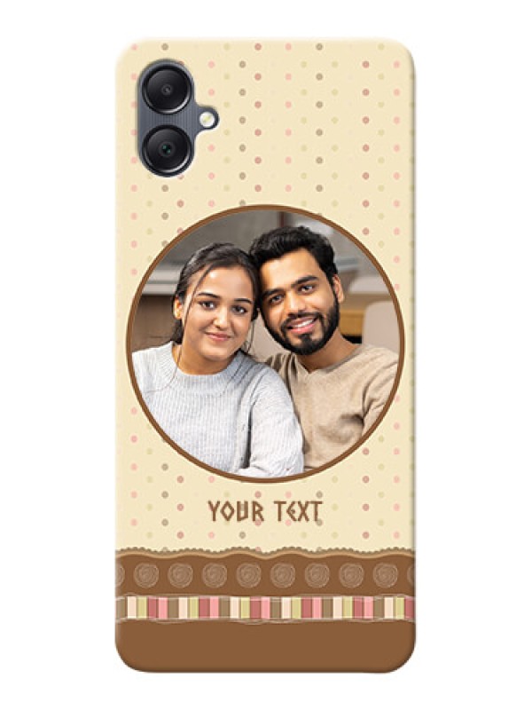 Custom Galaxy M05 Mobile Cases: Brown Dotted Mobile Case Design